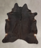 Solid Black X-Large Brazilian Cowhide Rug 7'5