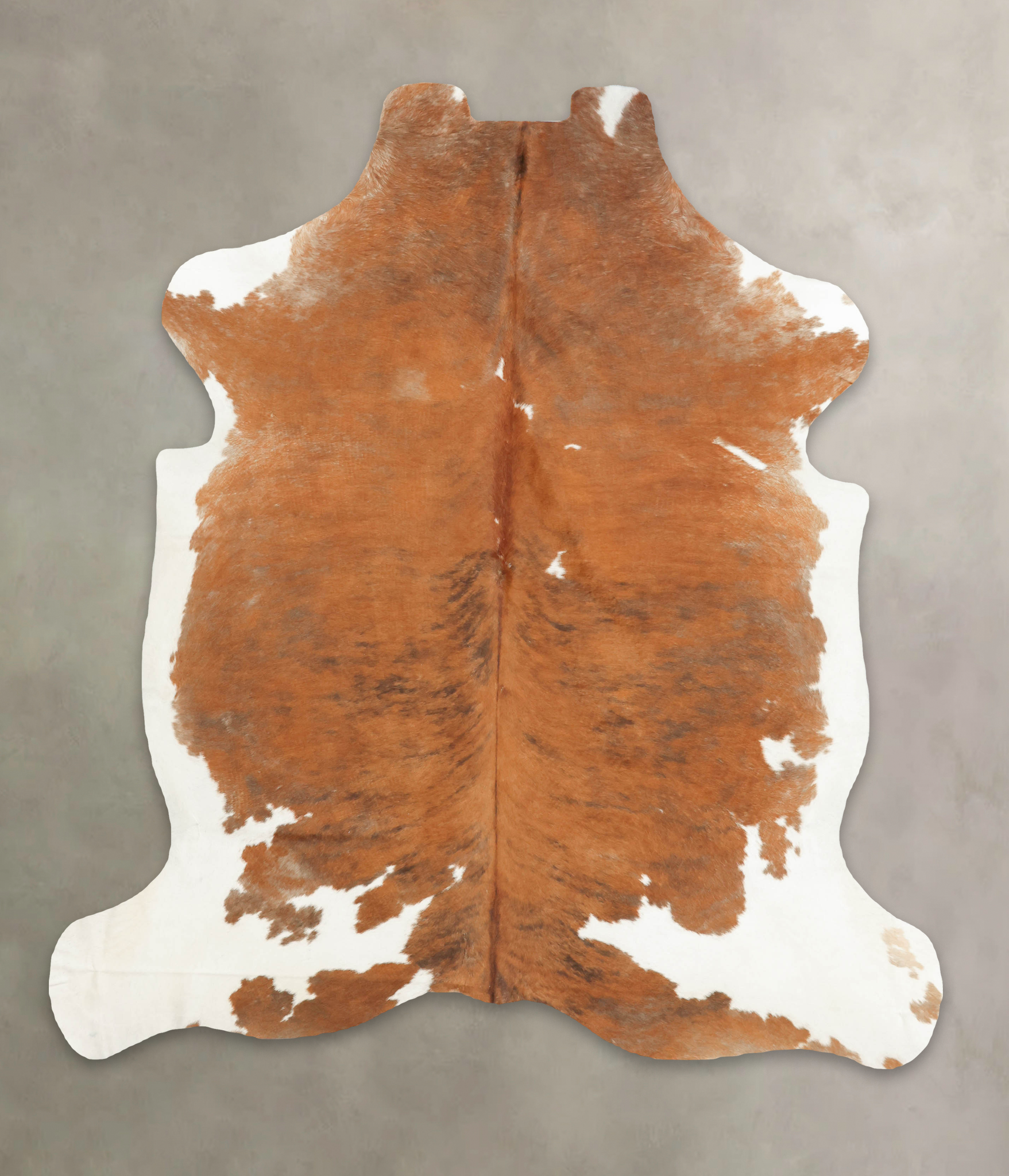 Brown and White Cowhide Rug #B5275