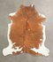 Brown and White X-Large European Cowhide Rug 7'5