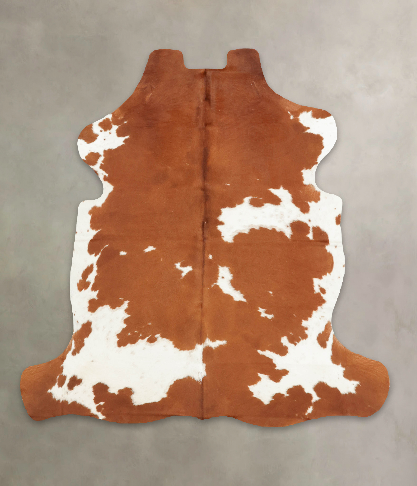 Brown and White Cowhide Rug #B5320