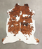 Tricolor Large European Cowhide Rug 6'8