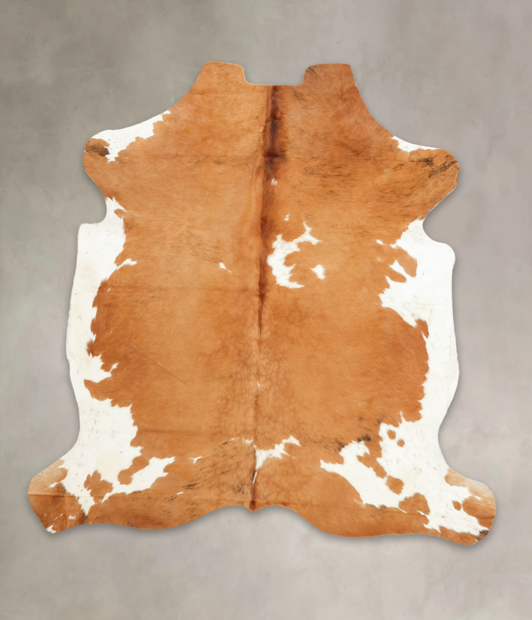 Brown and White Cowhide Rug #B5347