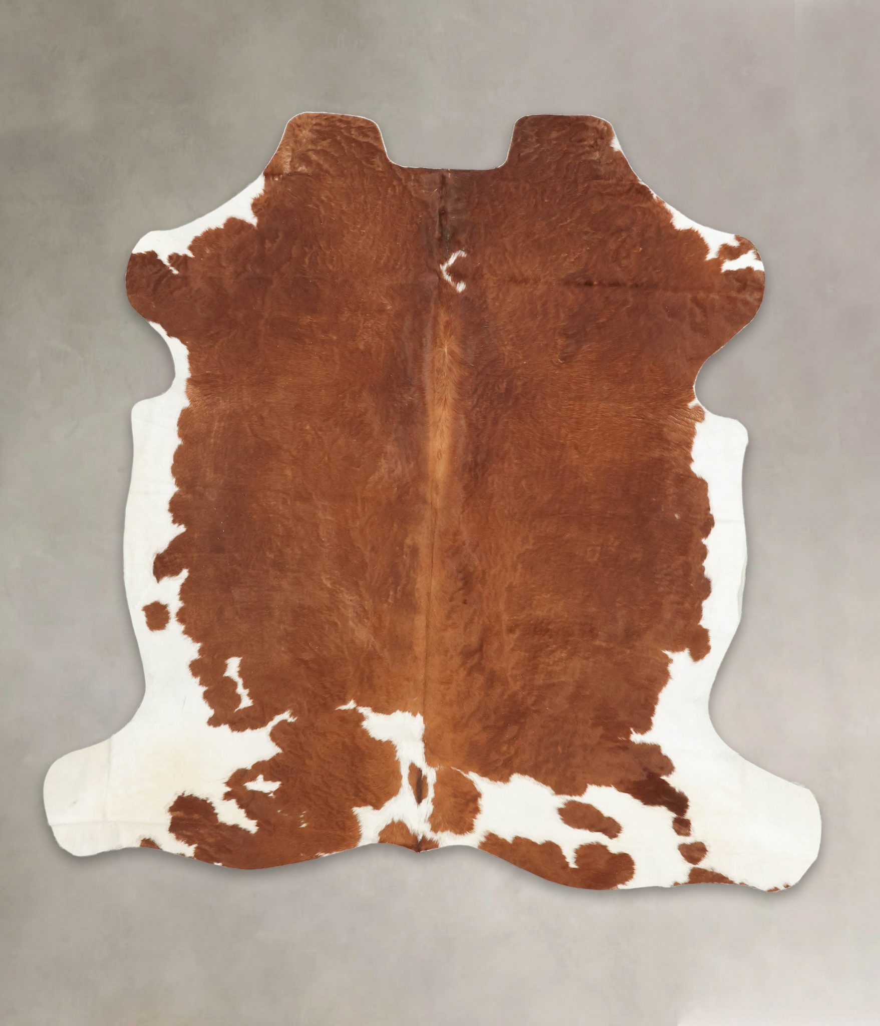 Brown and White Cowhide Rug #B5429