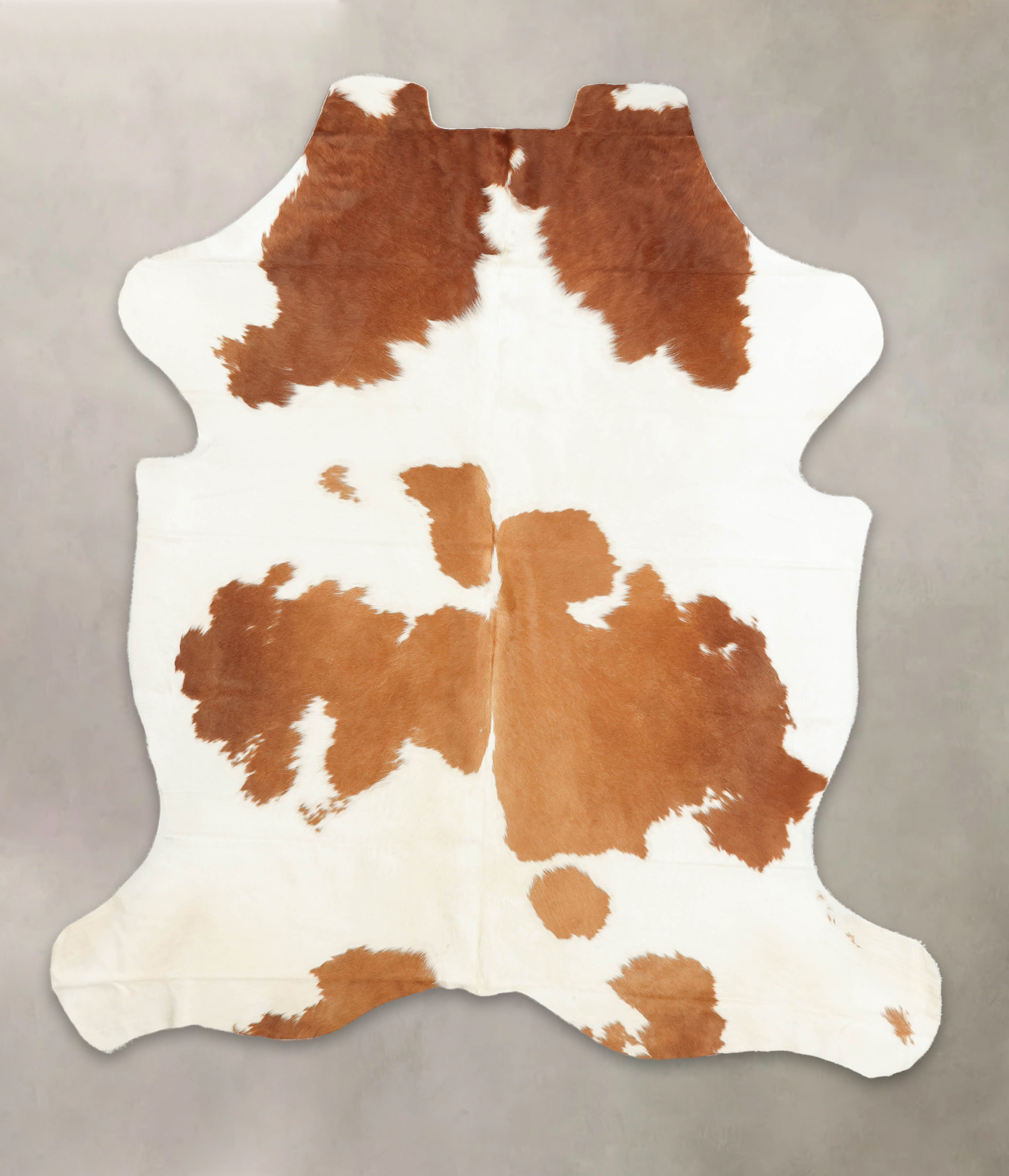 Brown and White Cowhide Rug #B5476