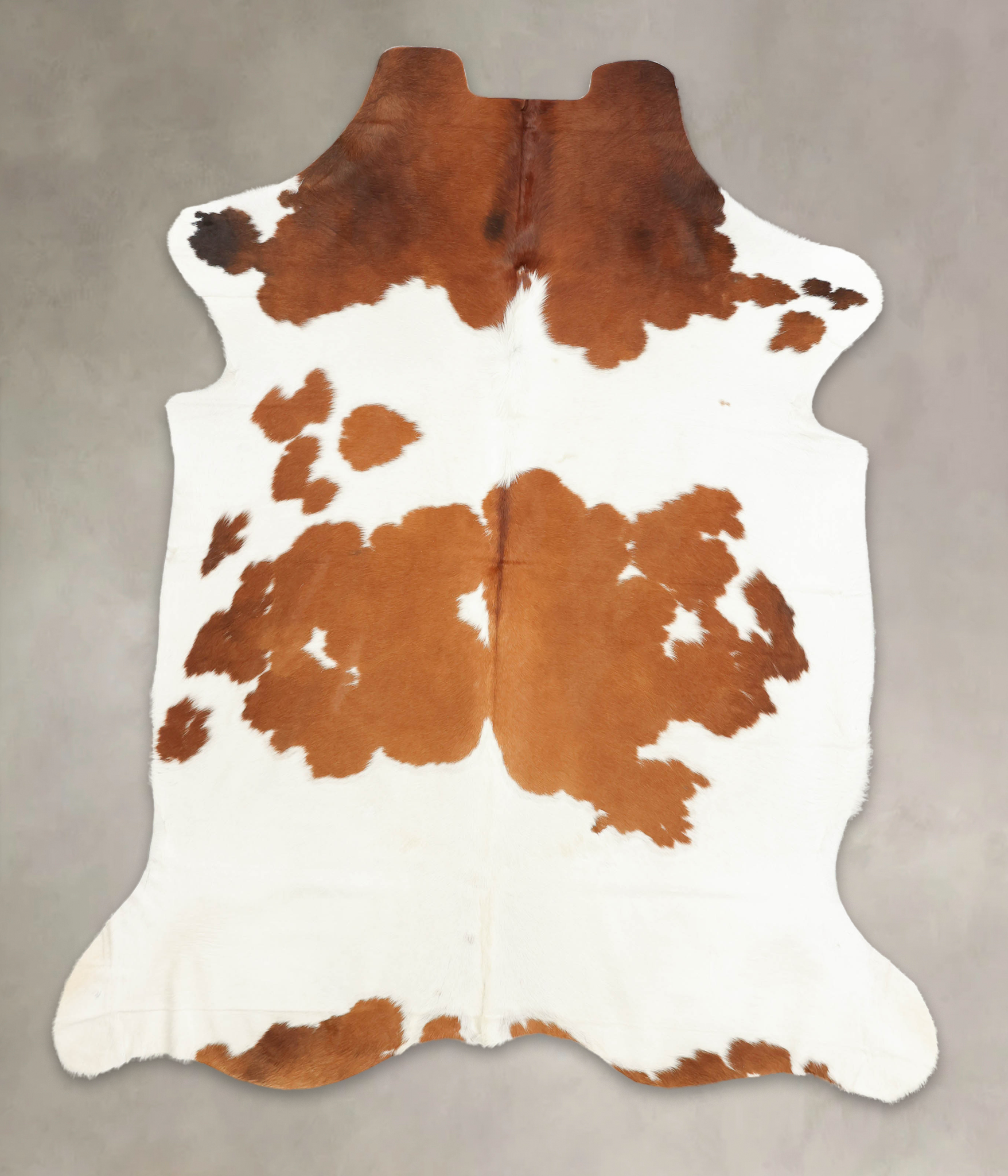 Brown and White Cowhide Rug #B5483