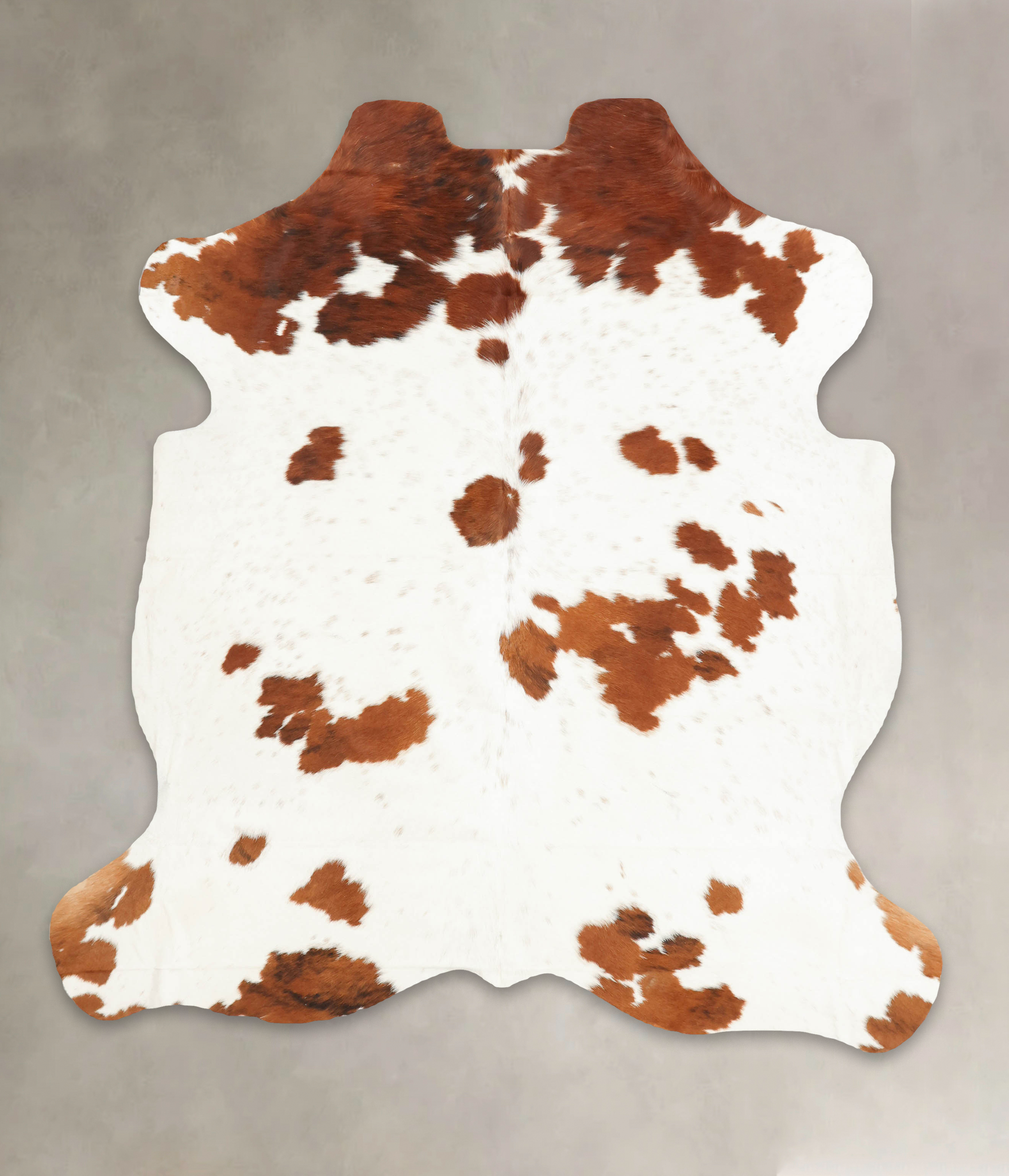 Brown and White Cowhide Rug #B5556