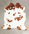 Brown and White X-Large European Cowhide Rug 6'8