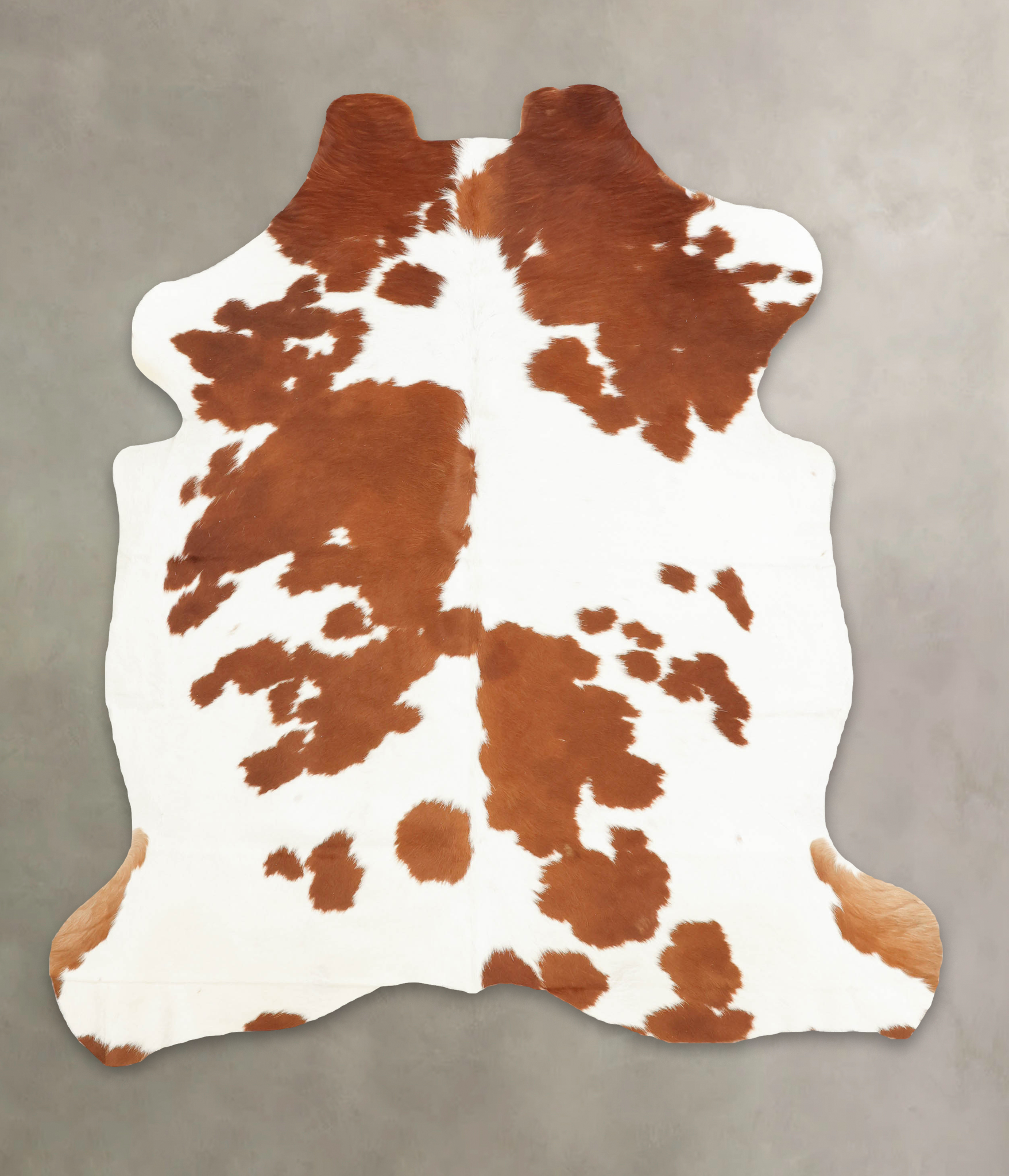 Brown and White Cowhide Rug #B5558