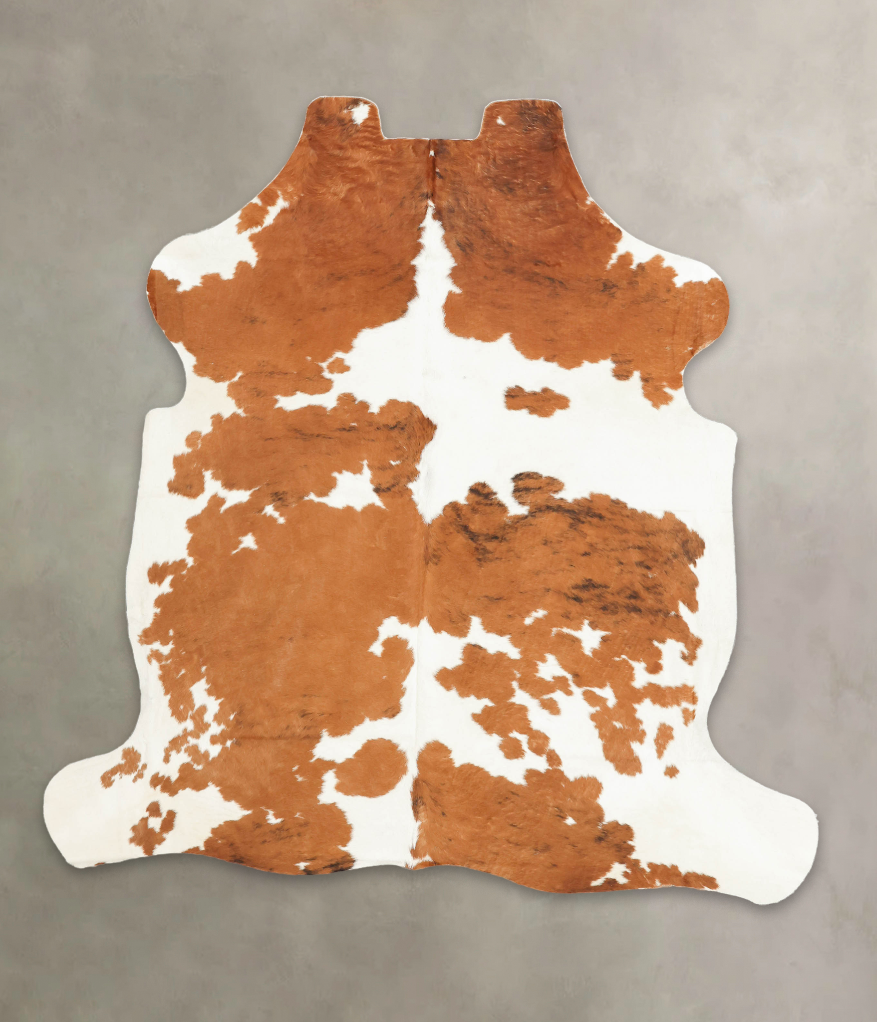 Brown and White Cowhide Rug #B5566