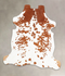 Brown and White X-Large European Cowhide Rug 6'9