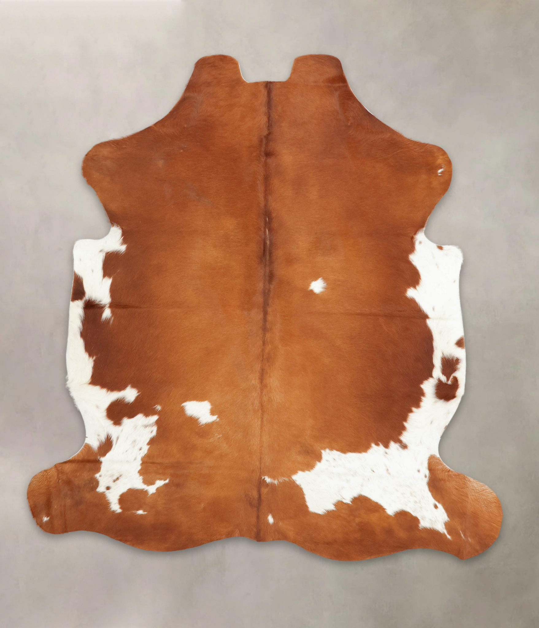 Brown and White Cowhide Rug #B5573