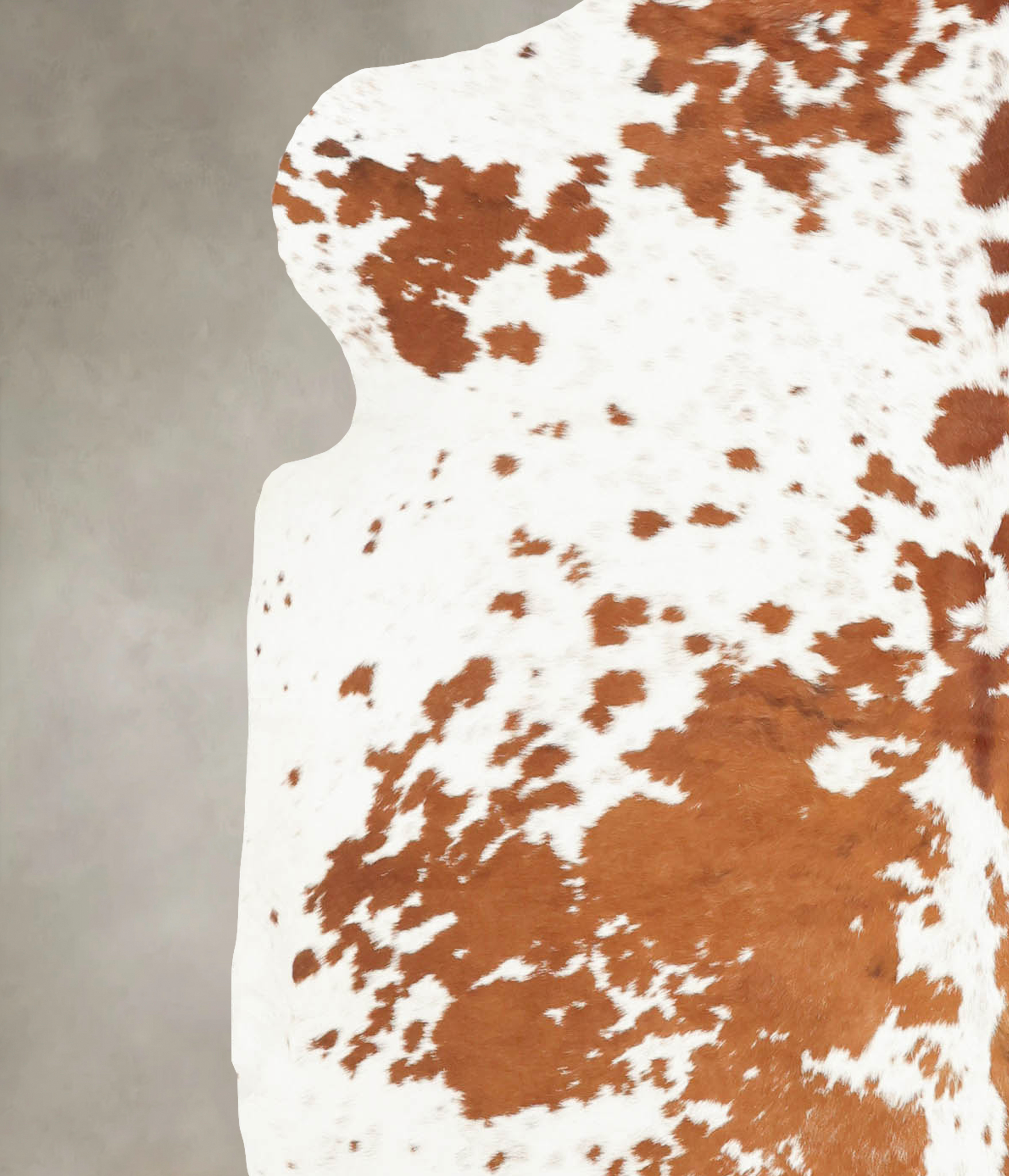 Brown and White Cowhide Rug #B5608