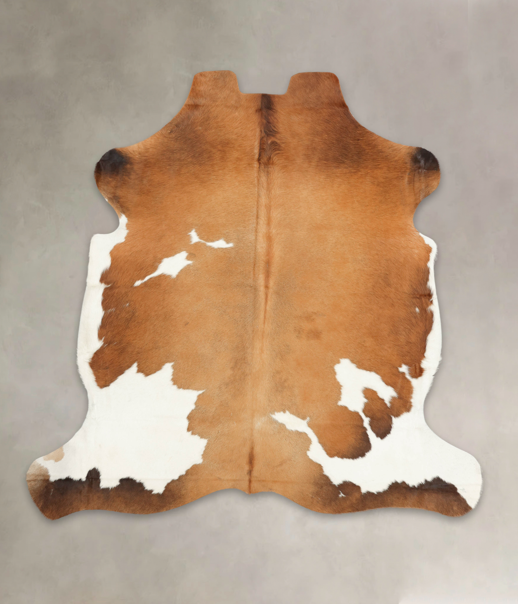 Brown and White Cowhide Rug #B5614