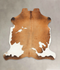 Brown and White XX-Large European Cowhide Rug 7'2