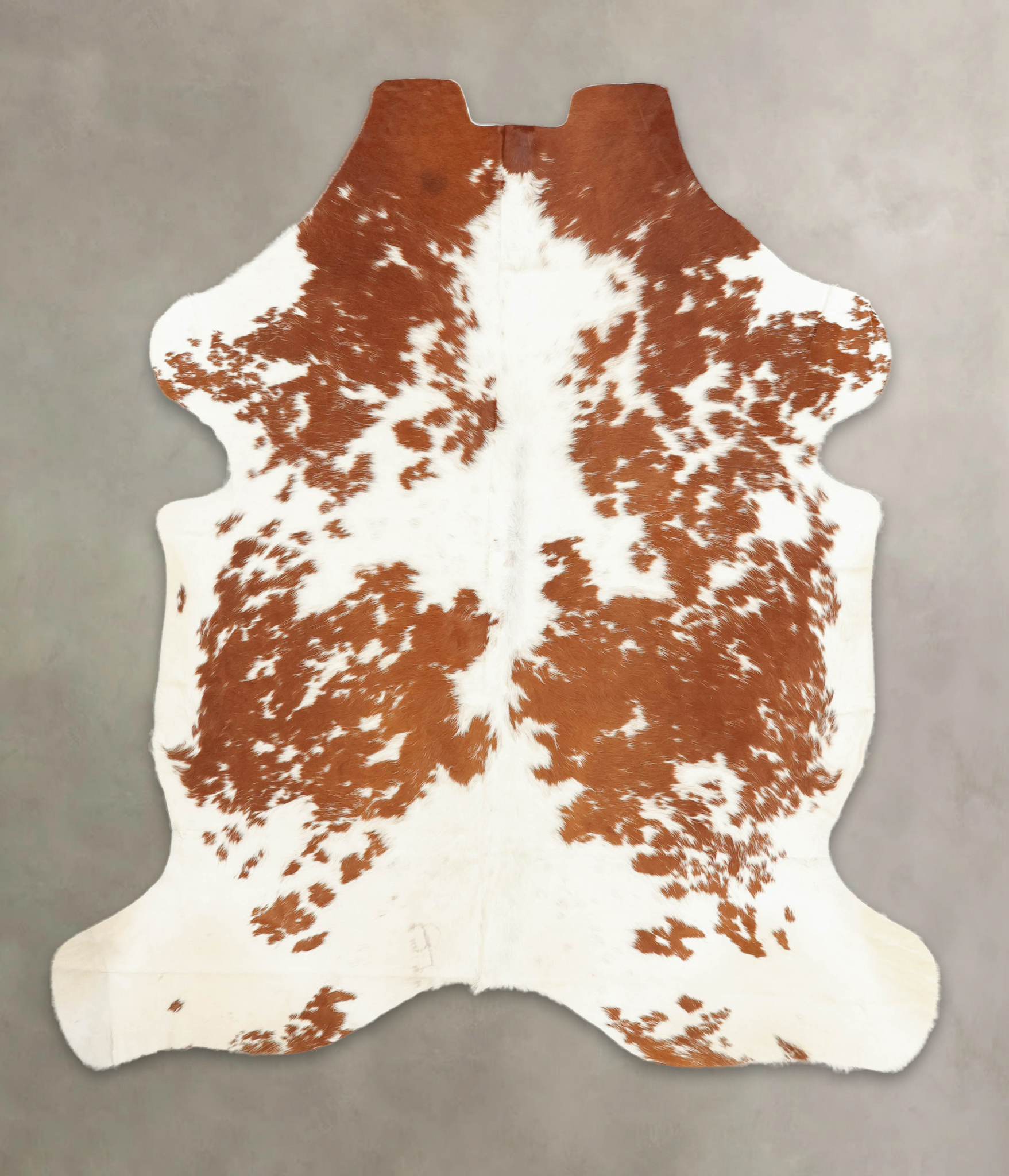 Brown and White Cowhide Rug #B5627