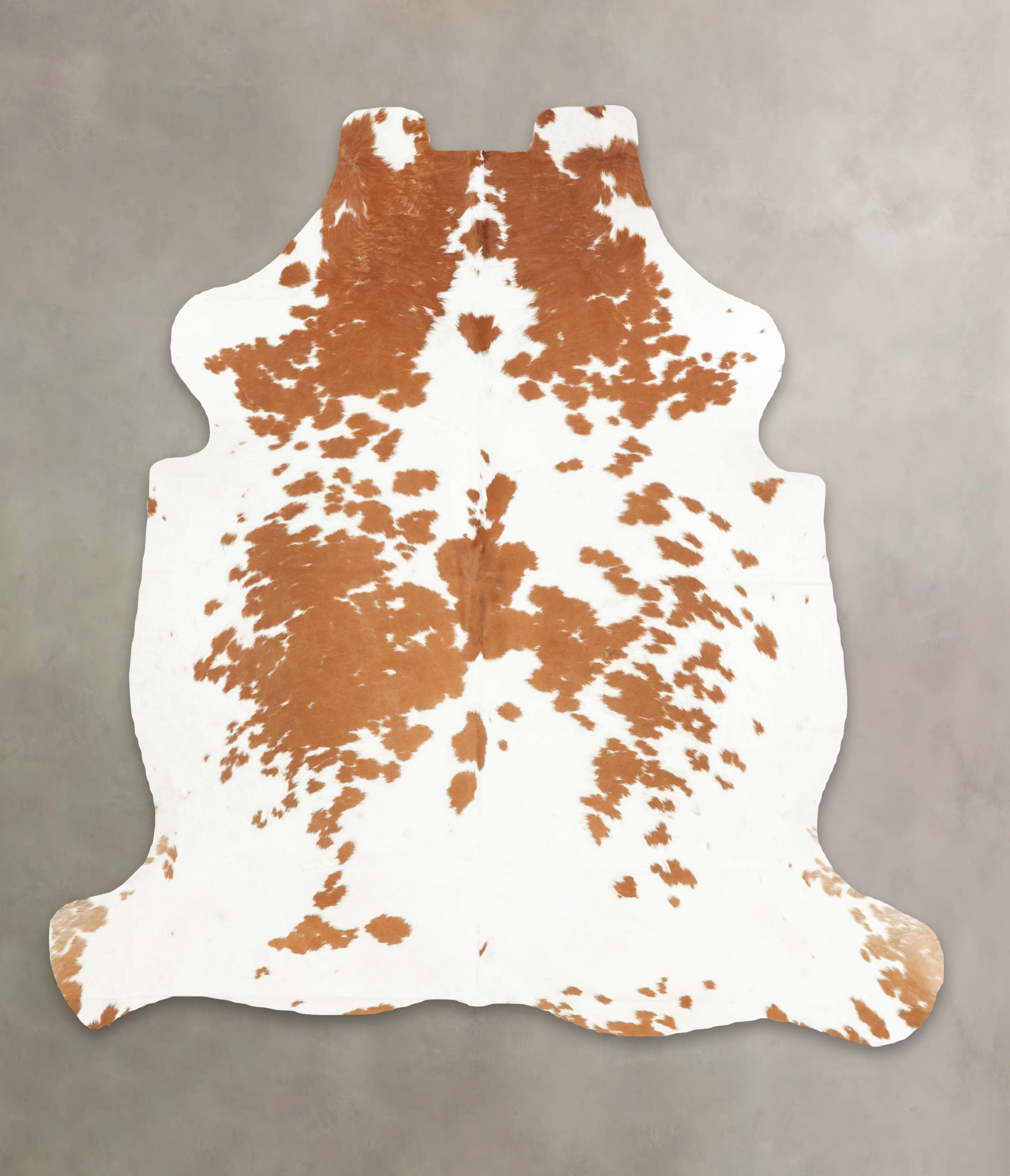 Brown and White Cowhide Rug #B5729