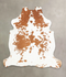 Brown and White Large European Cowhide Rug 6'5