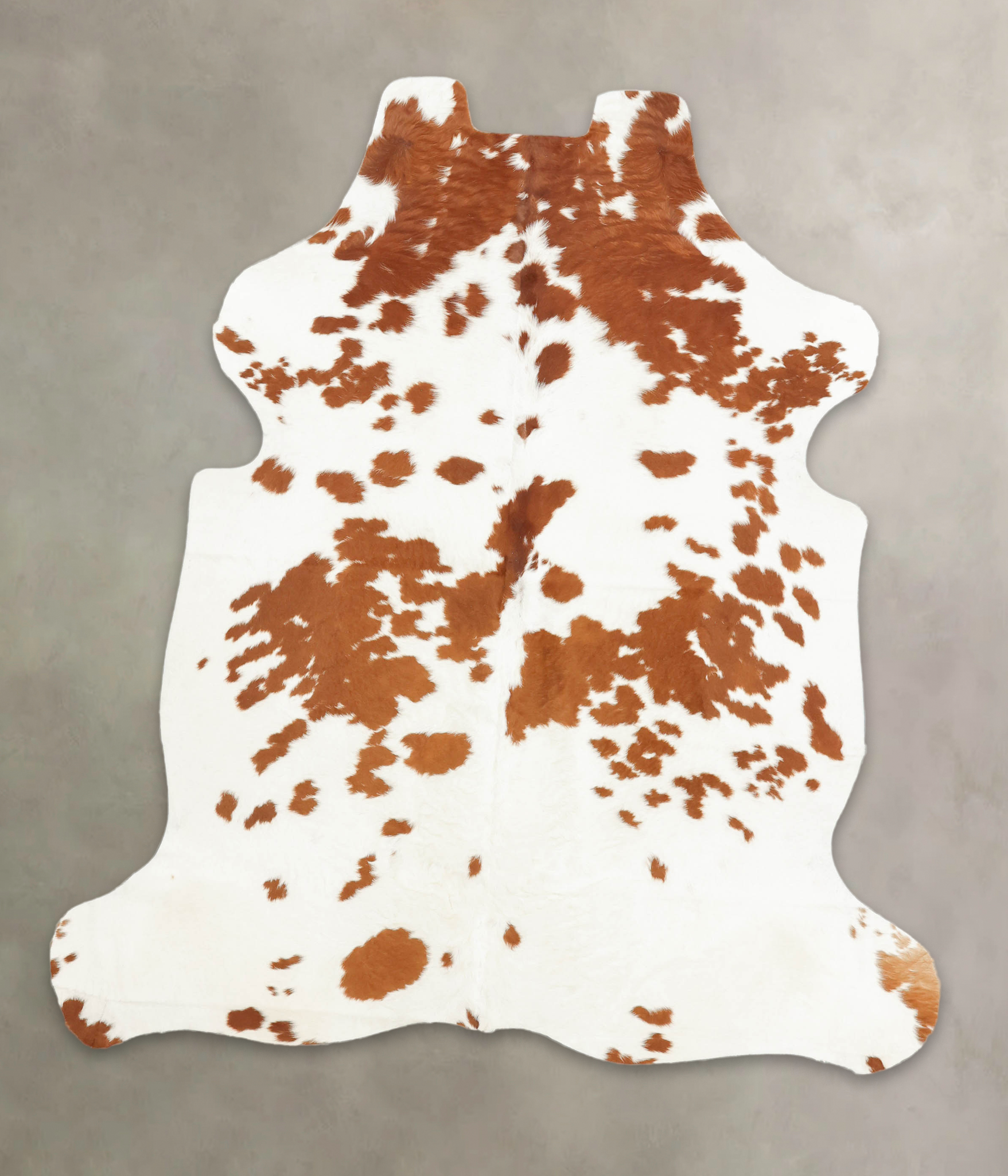 Brown and White Cowhide Rug #B5744