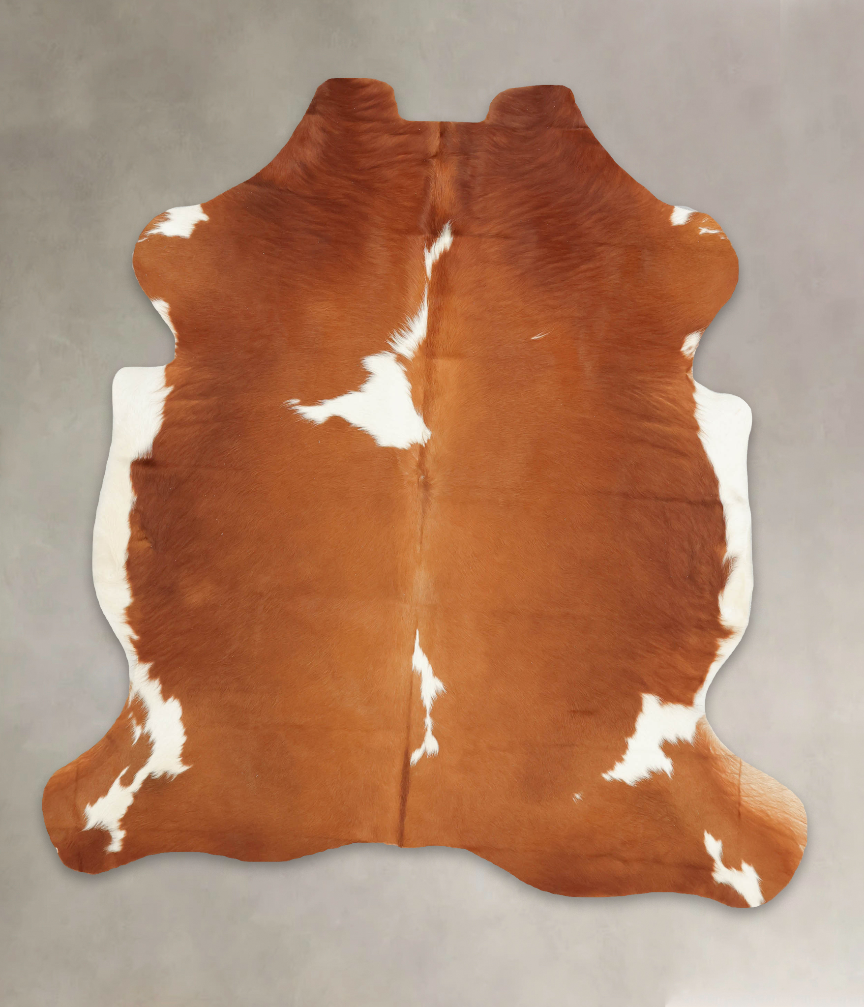 Brown and White Cowhide Rug #B5772