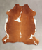 Brown and White Large European Cowhide Rug 6'5