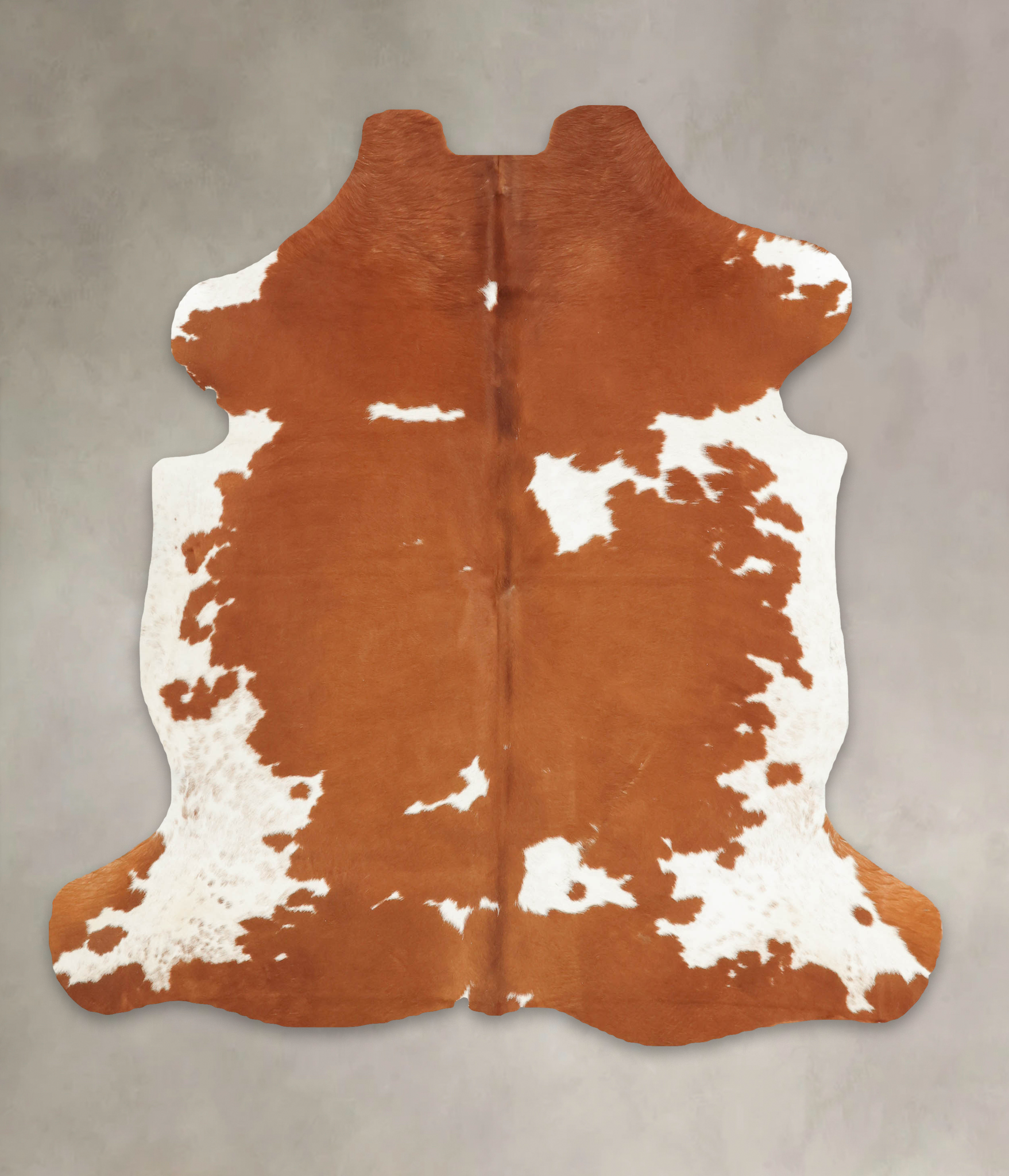 Brown and White Cowhide Rug #B5773