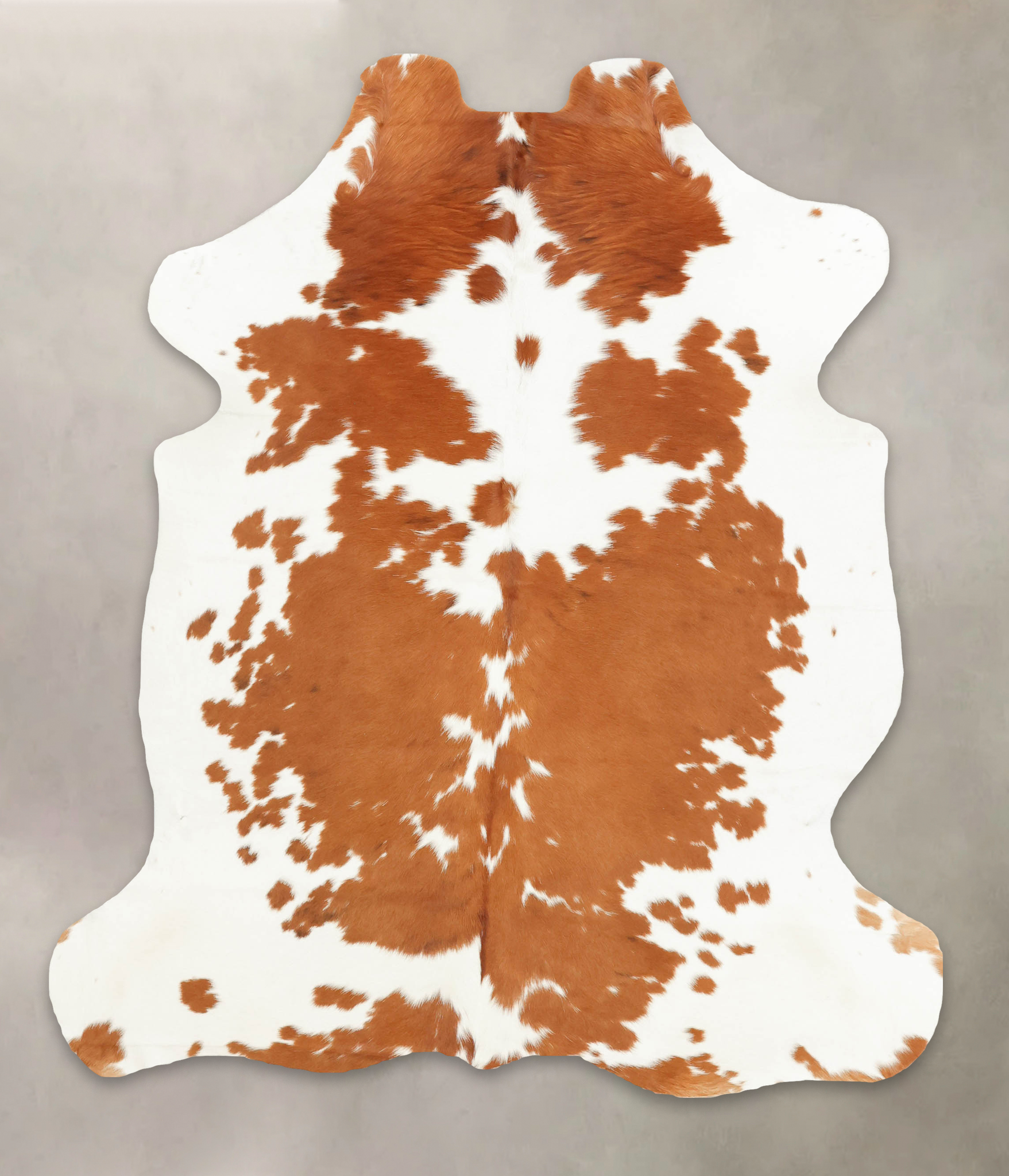 Brown and White Cowhide Rug #B5778