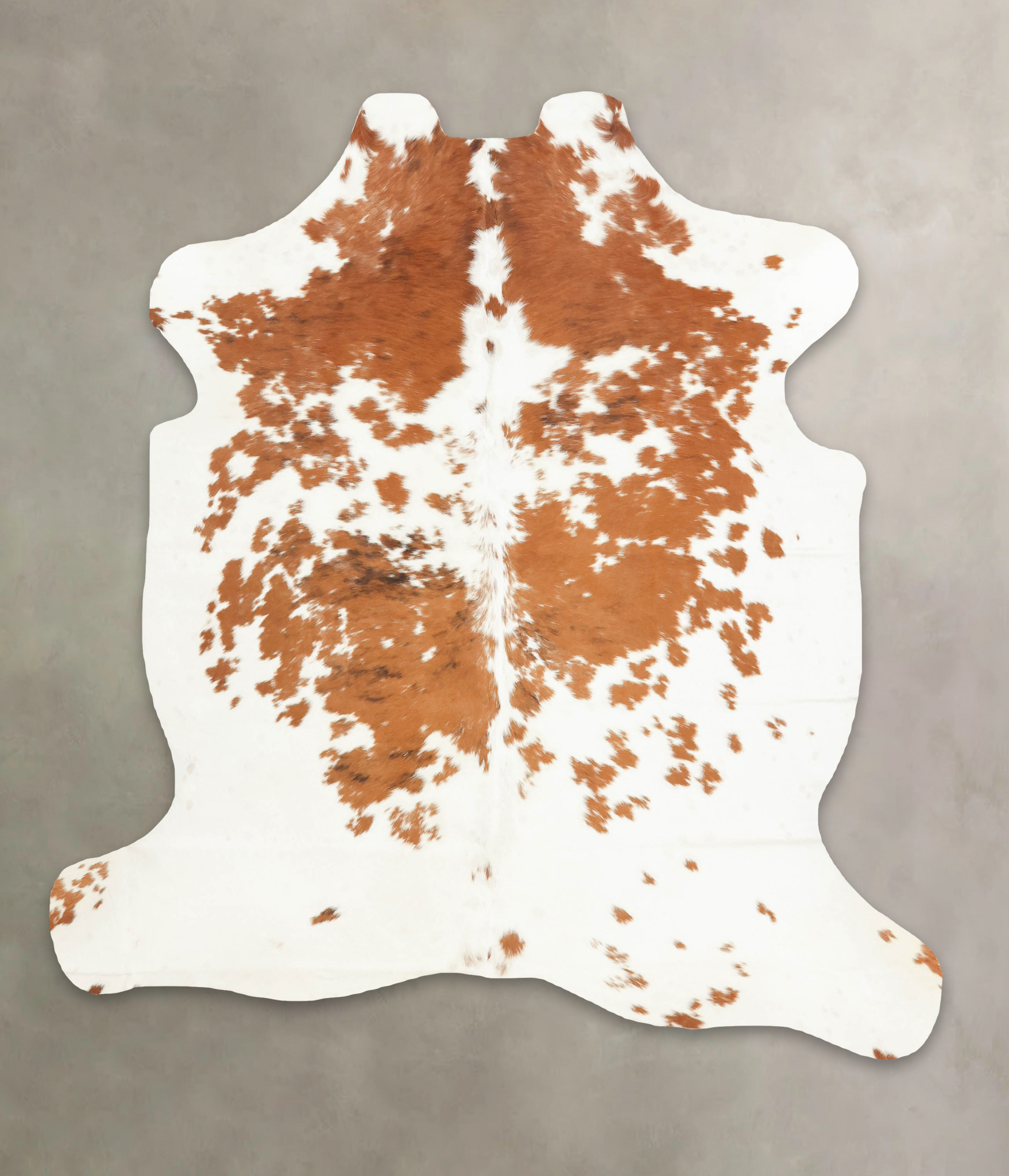 Brown and White Cowhide Rug #B5782