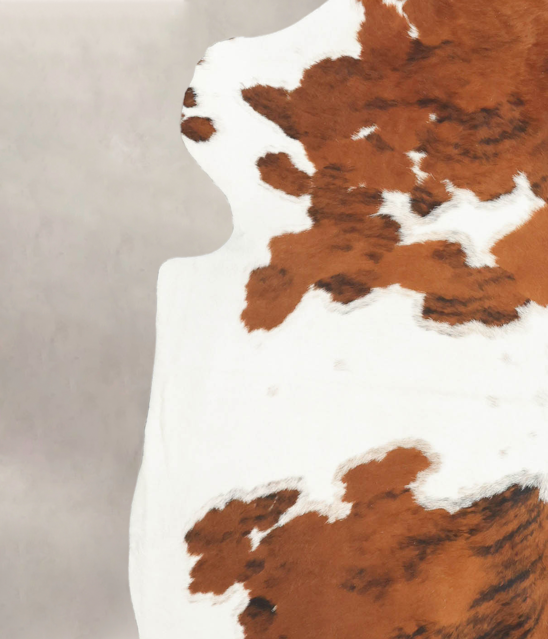 Brown and White Cowhide Rug #B5813