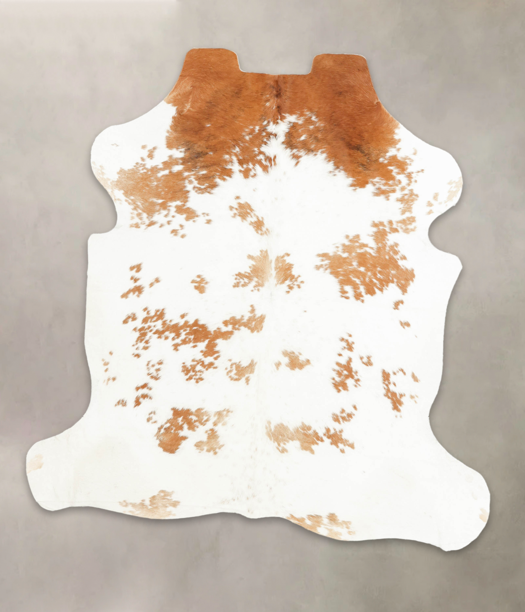 Brown and White Cowhide Rug #B5818