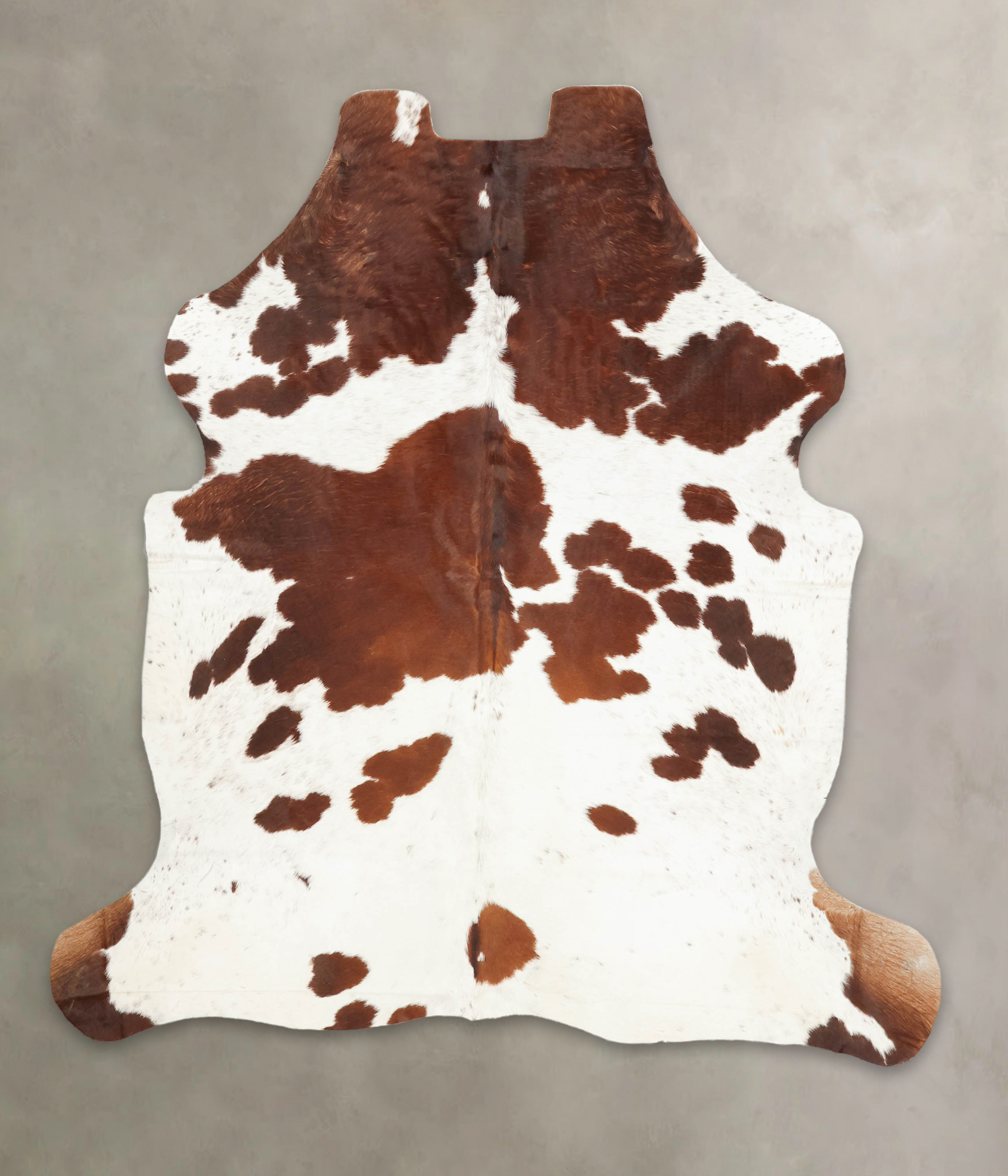 Brown and White Cowhide Rug #B5820