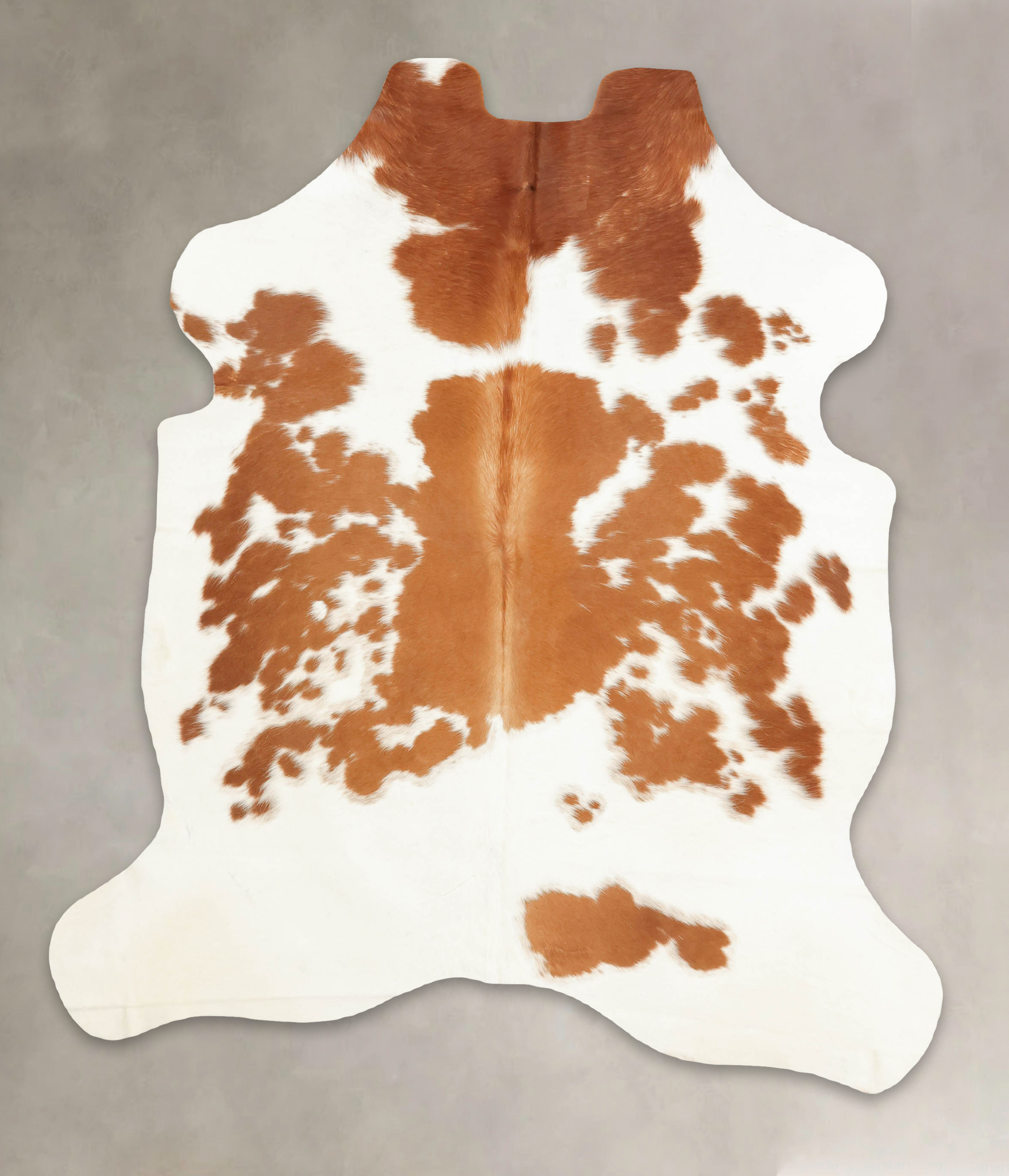 Brown and White Cowhide Rug #B5838