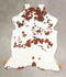 Brown and White X-Large European Cowhide Rug 7'2