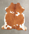 Brown and White X-Large European Cowhide Rug 7'0