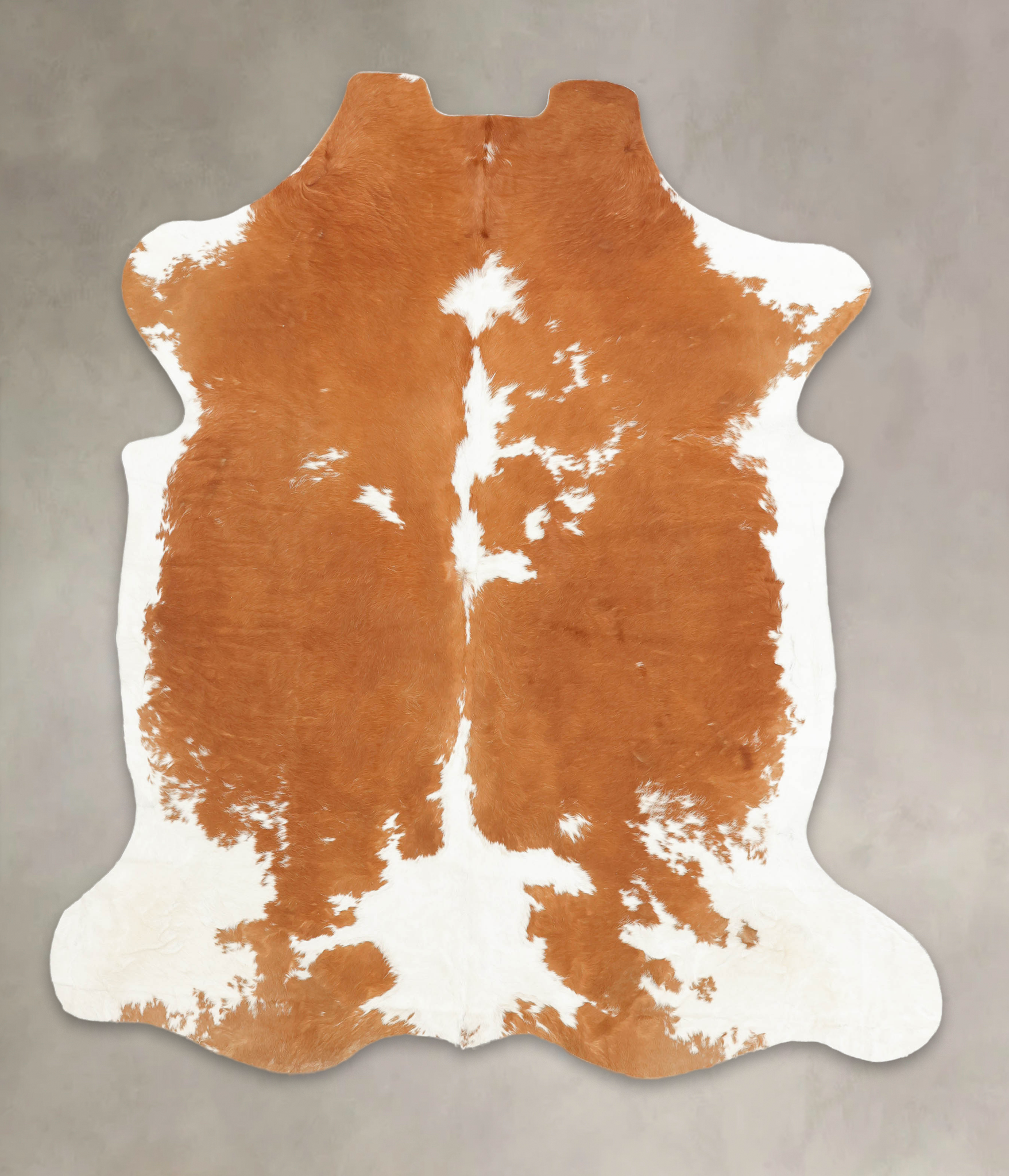 Brown and White Cowhide Rug #B5882