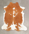 Brown and White X-Large European Cowhide Rug 7'2