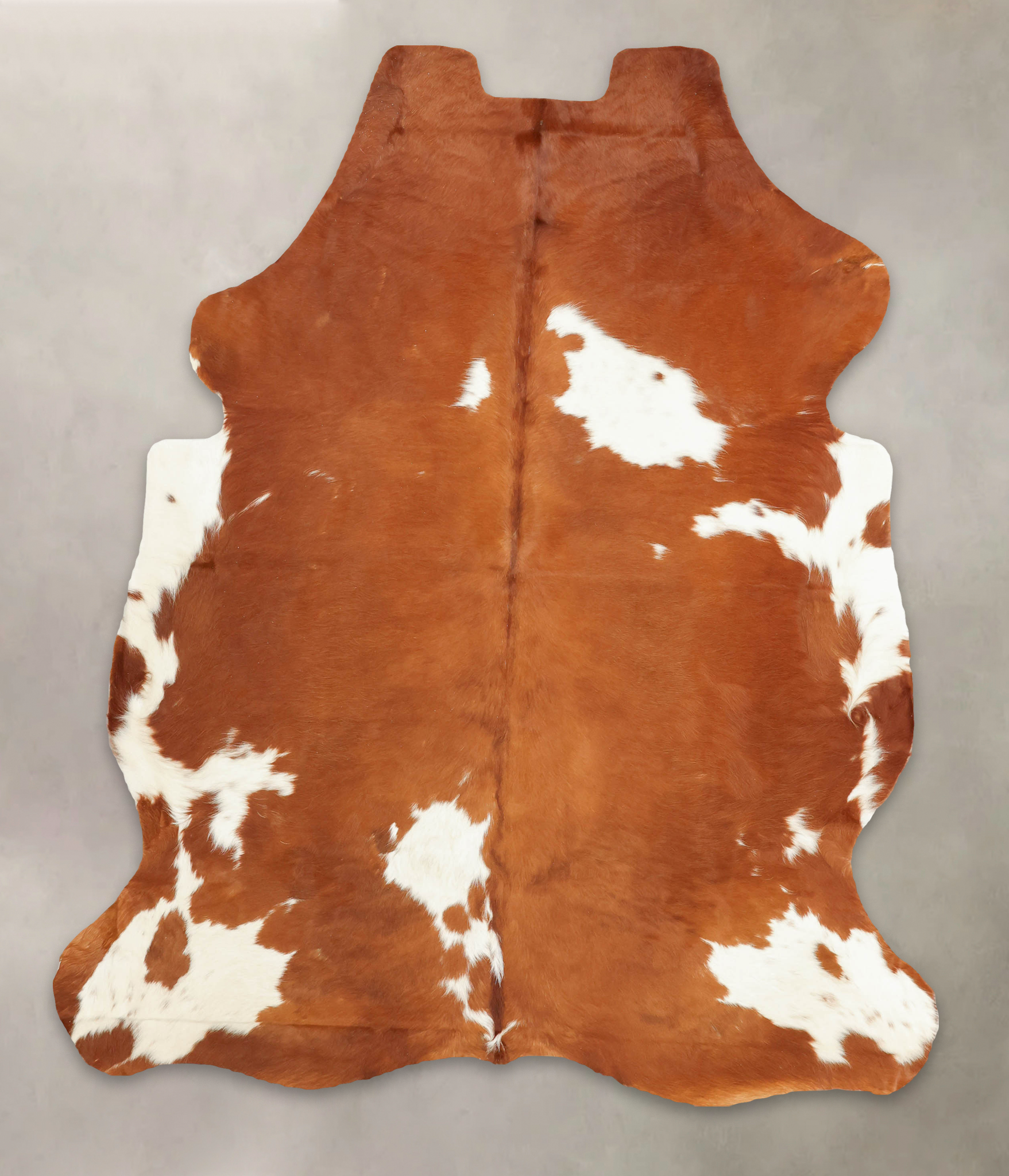 Brown and White Cowhide Rug #B5932