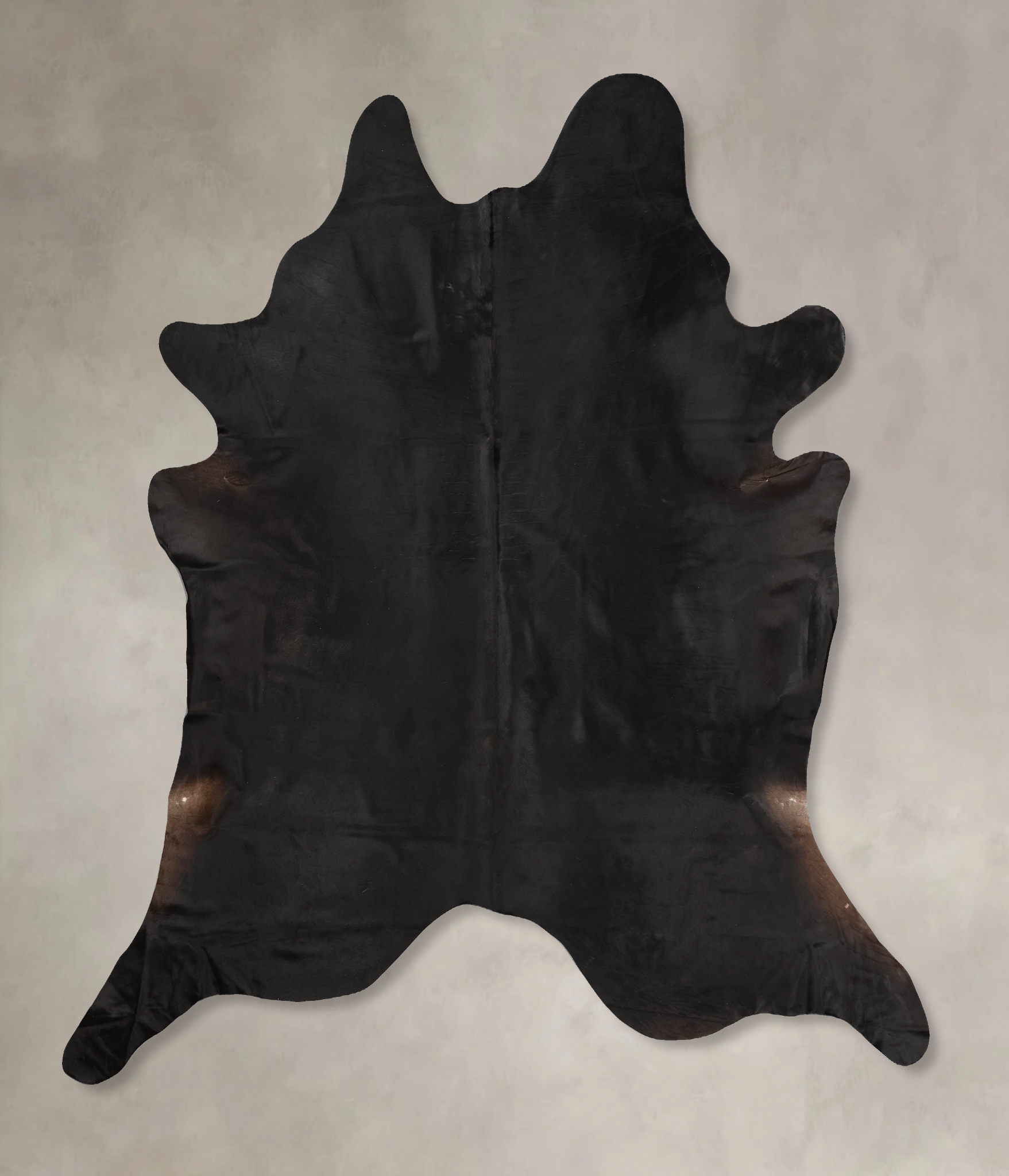 Solid Black Cowhide Rug #B6367