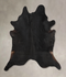 Solid Black XX-Large Brazilian Cowhide Rug 8'9