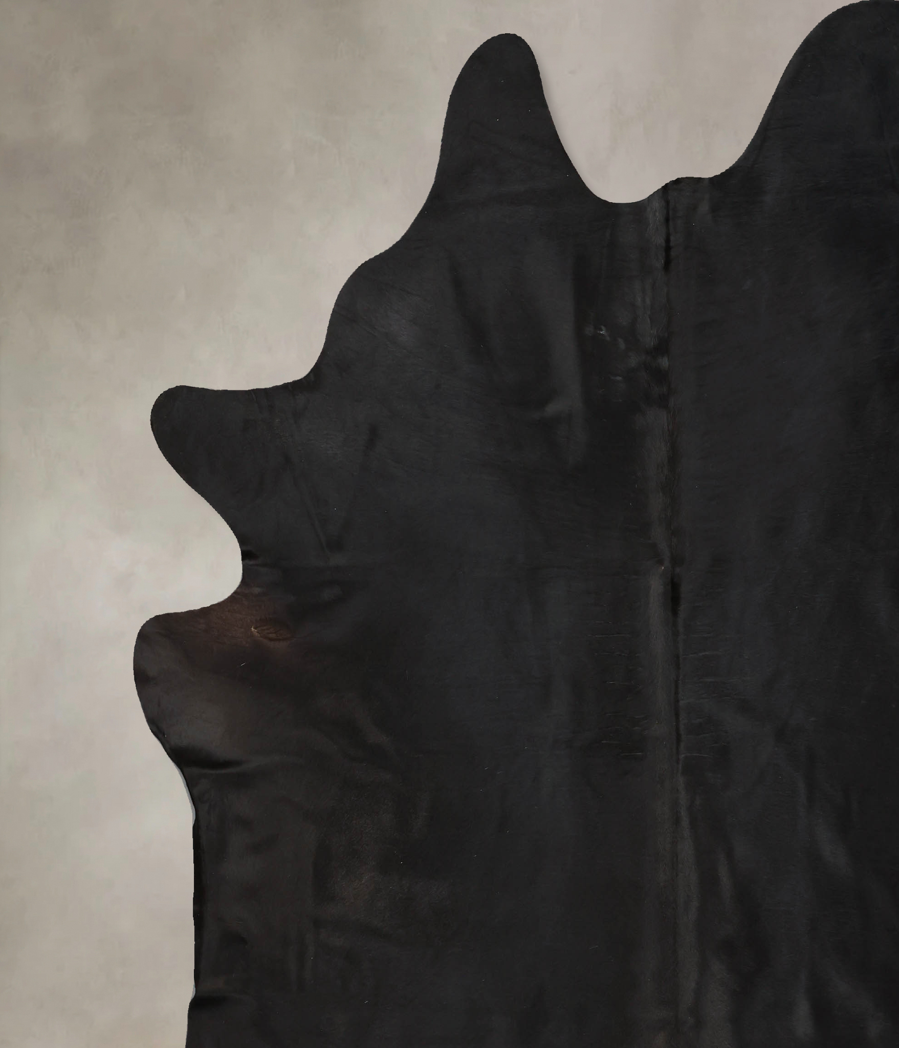 Solid Black Cowhide Rug #B6367