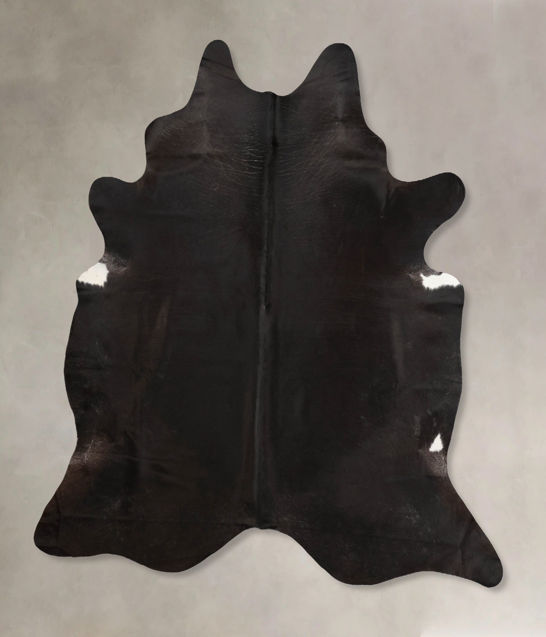 Solid Black Cowhide Rug #B6435