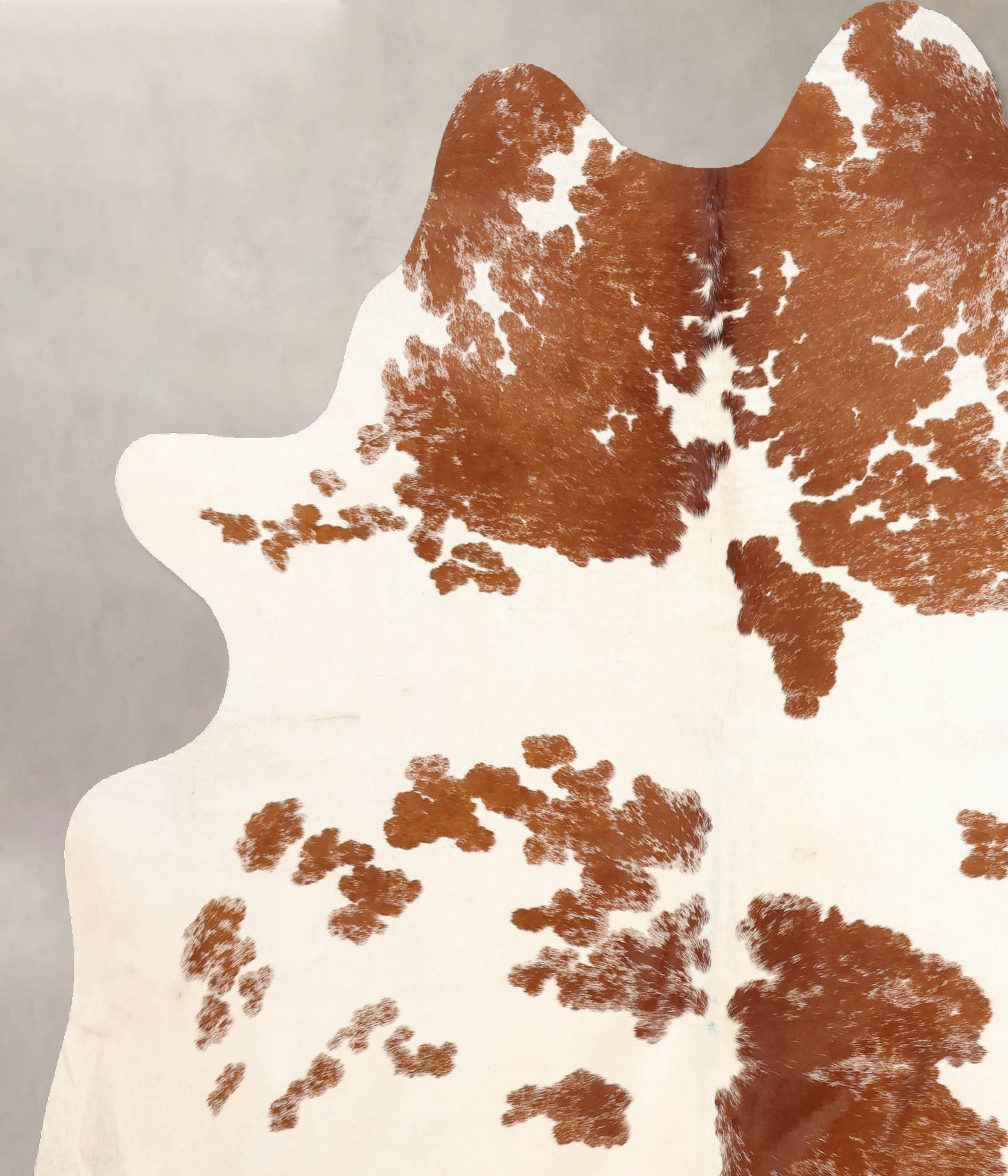 Brown and White Cowhide Rug #B6516