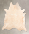 Beige and White XX-Large Brazilian Cowhide Rug 8'8