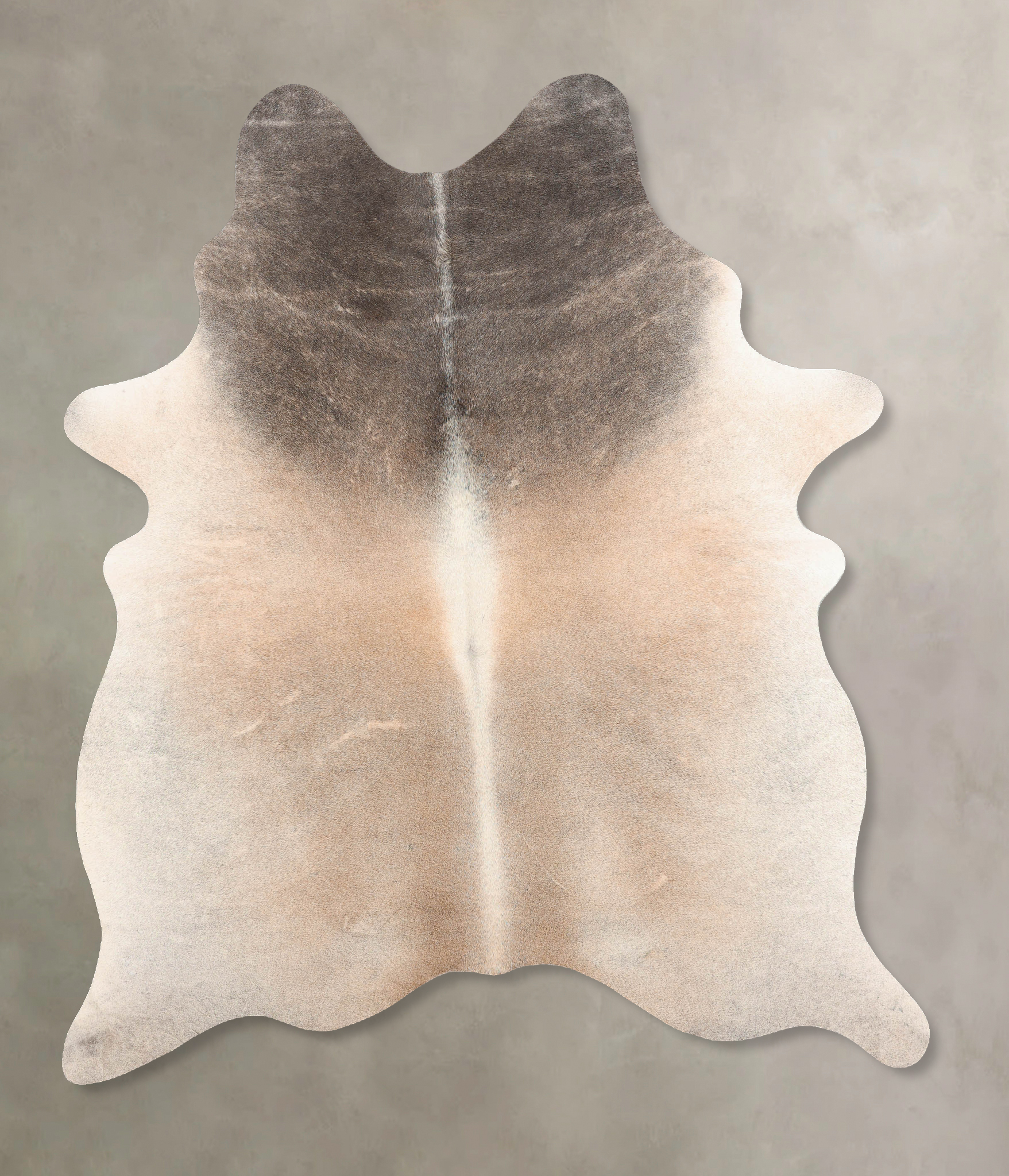 Grey with Beige Cowhide Rug #B7284