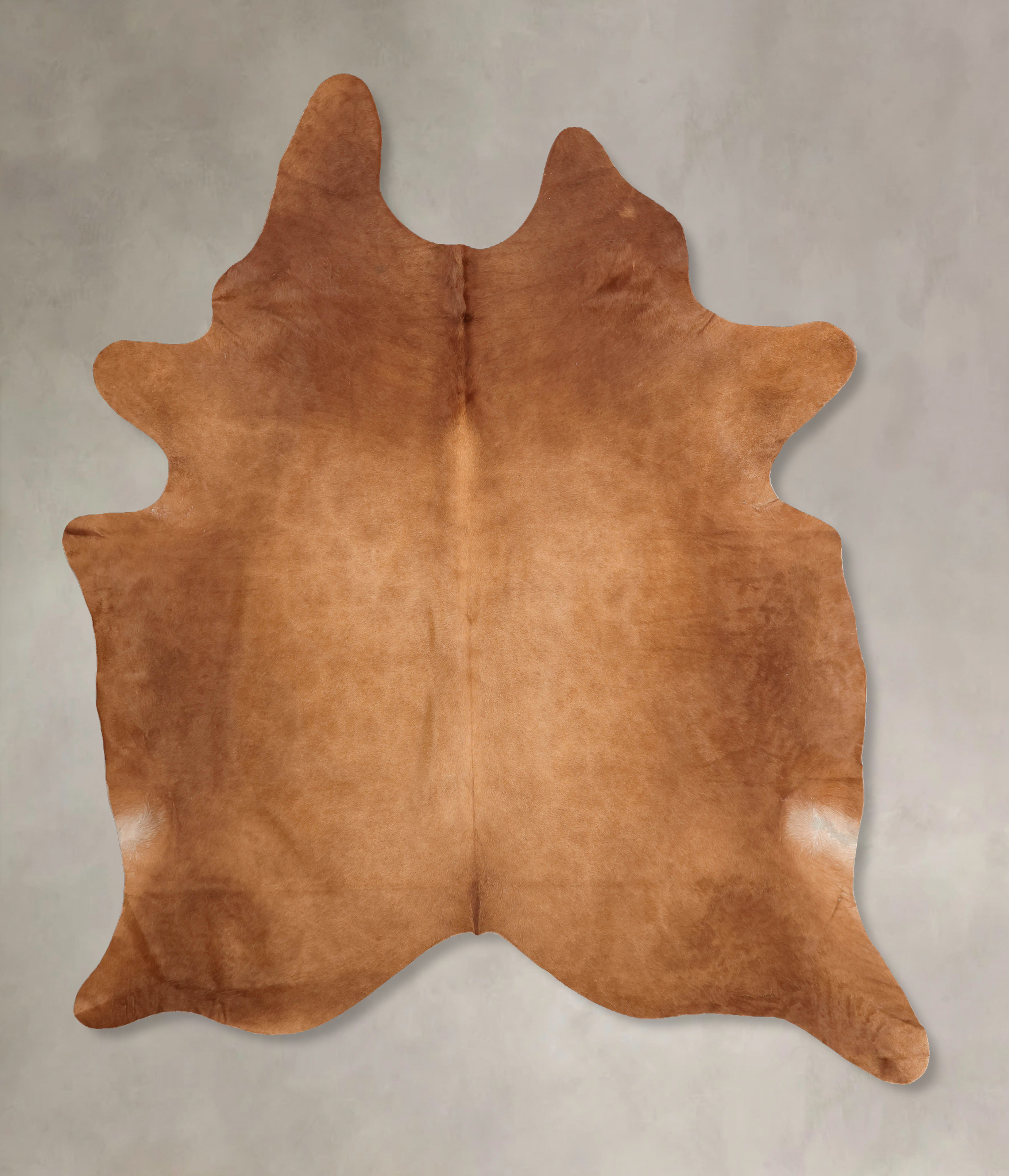 Solid Brown Cowhide Rug #B7380