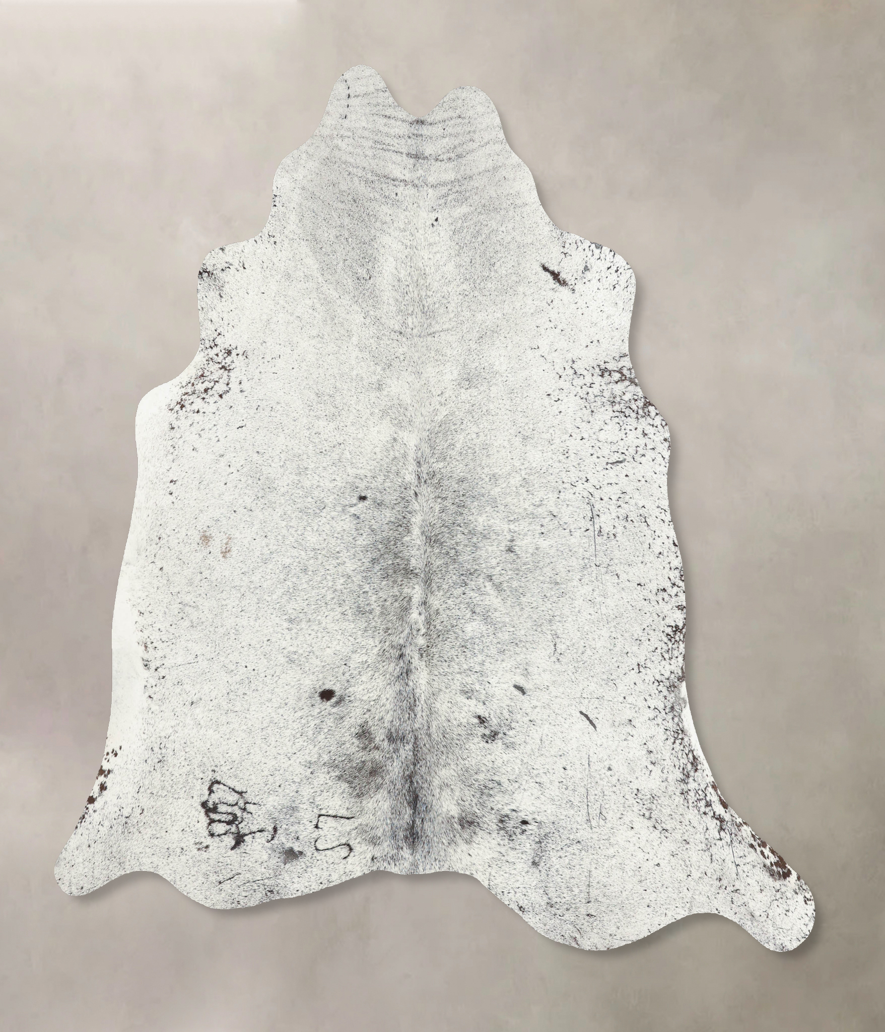 Salt and Pepper Black Cowhide Rug #B7788