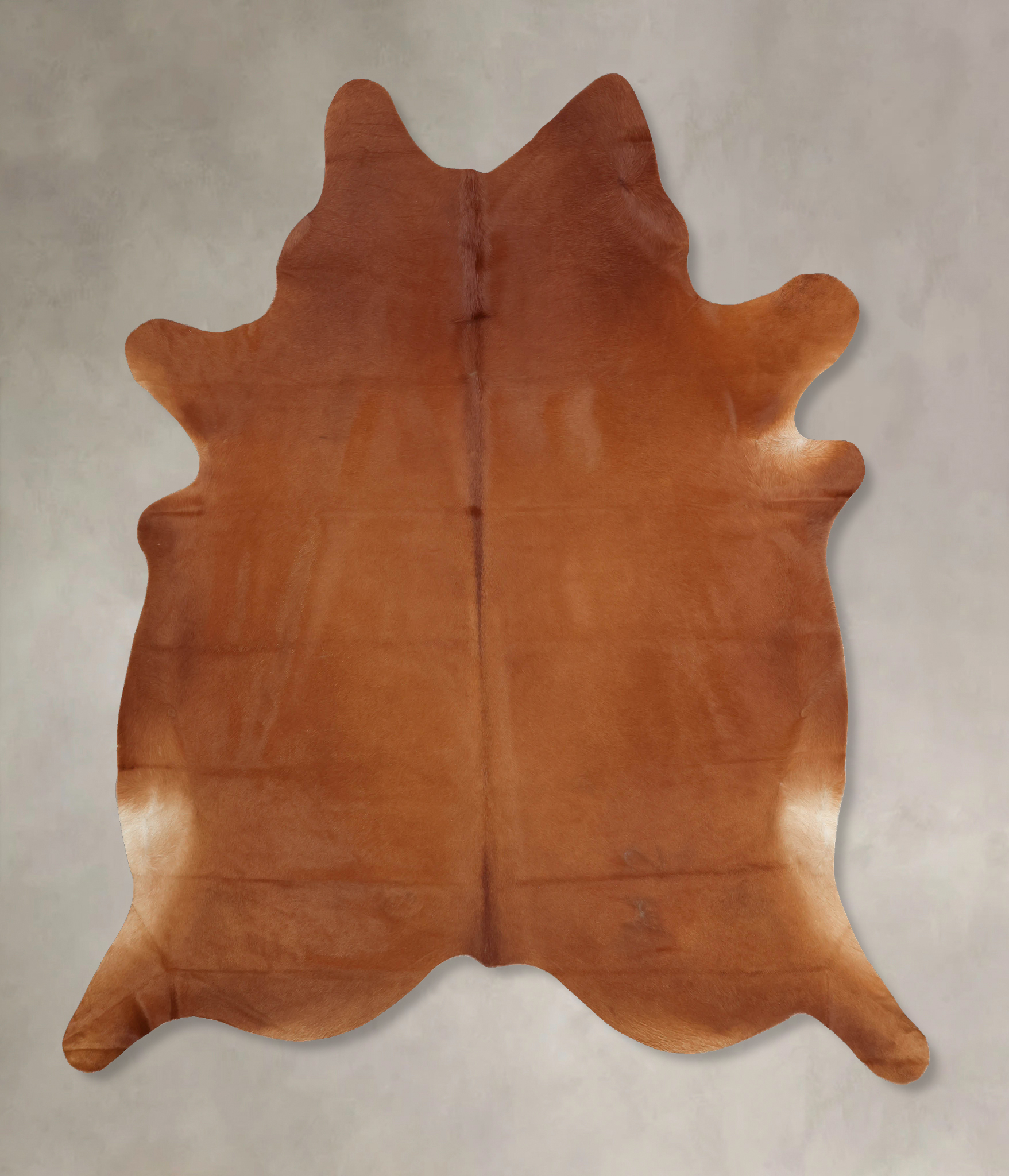 Solid Brown Cowhide Rug #B7980