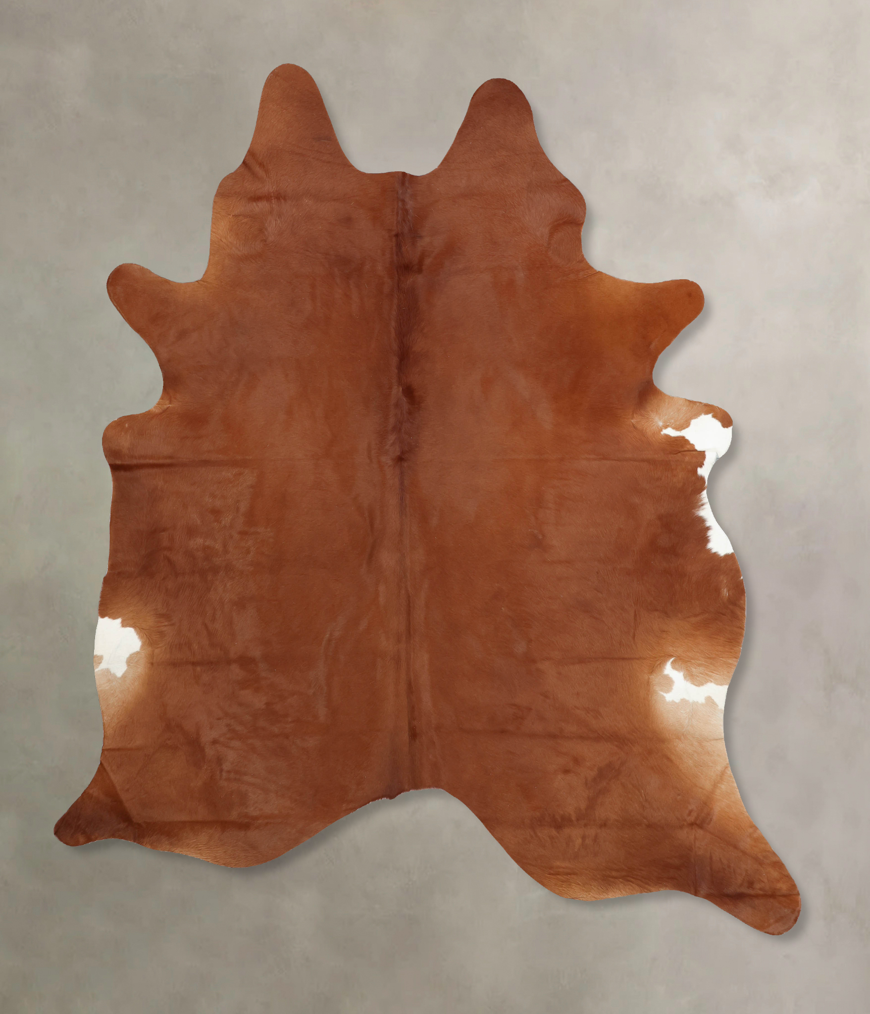 Solid Brown Cowhide Rug #B7989