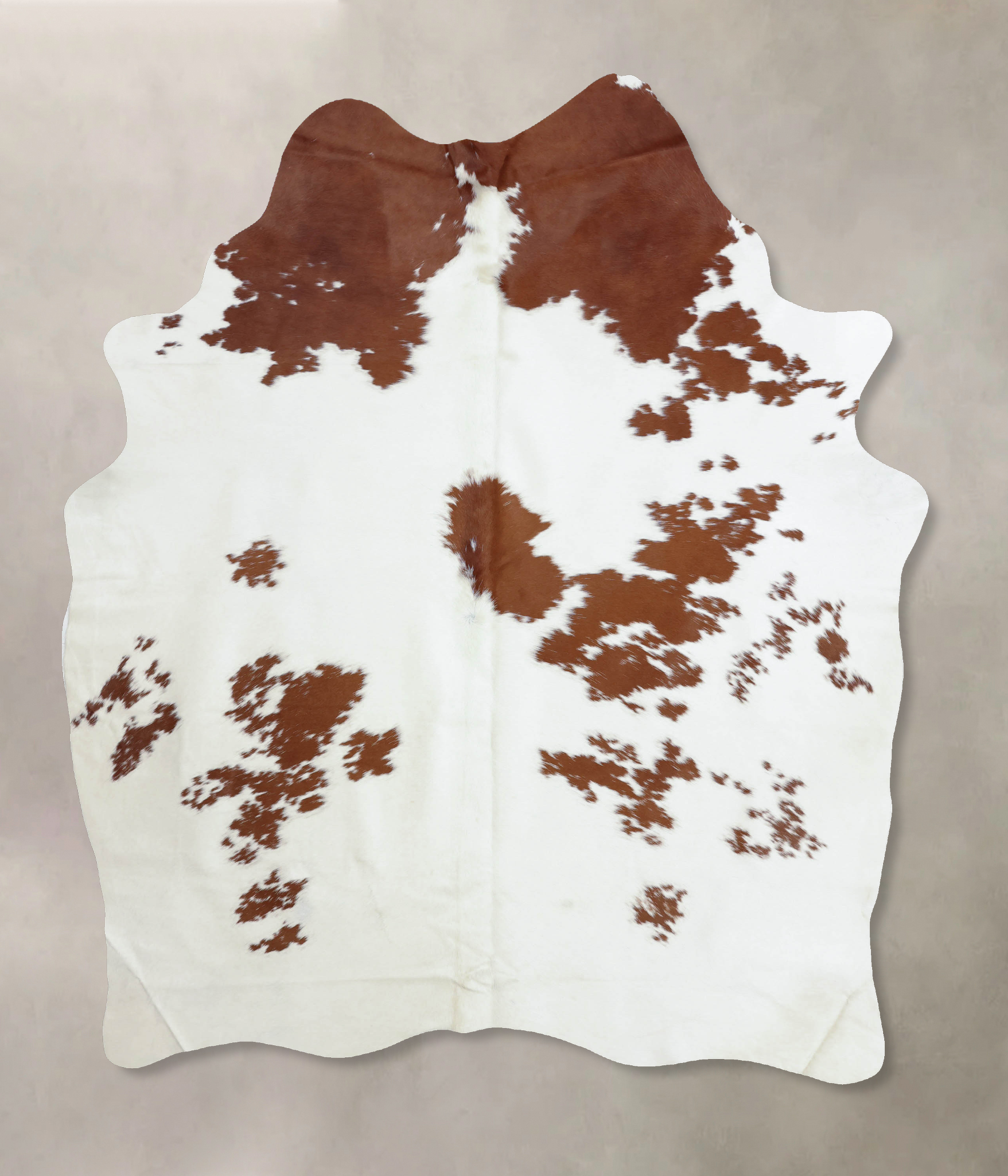 Brown and White Cowhide Rug #B8017