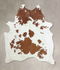 Brown and White X-Large Brazilian Cowhide Rug 7'11