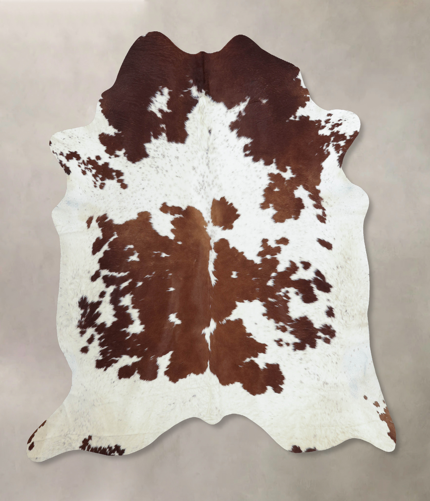 Brown and White Cowhide Rug #B8053